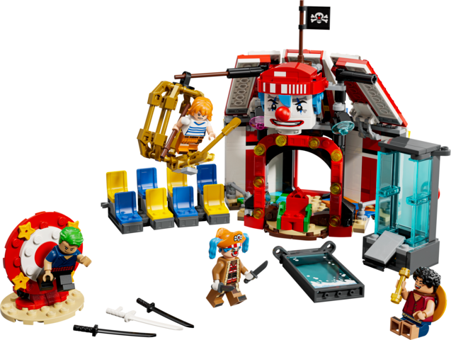 Lego one piece netflix carpa de circo de buggy