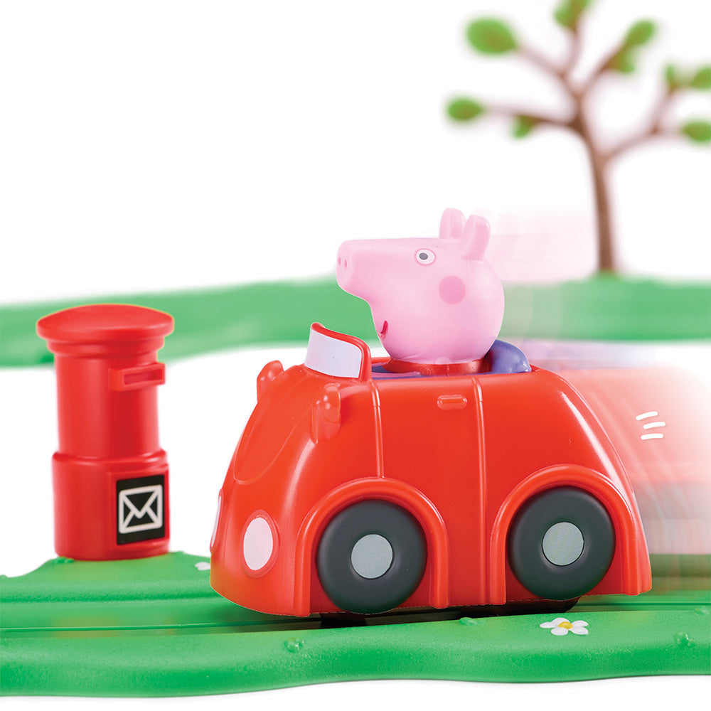 Peppa pig circuito cochecito rojo