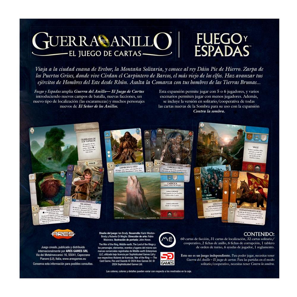 Expansión guerra del anillo: el juego de cartas fuego y espadas