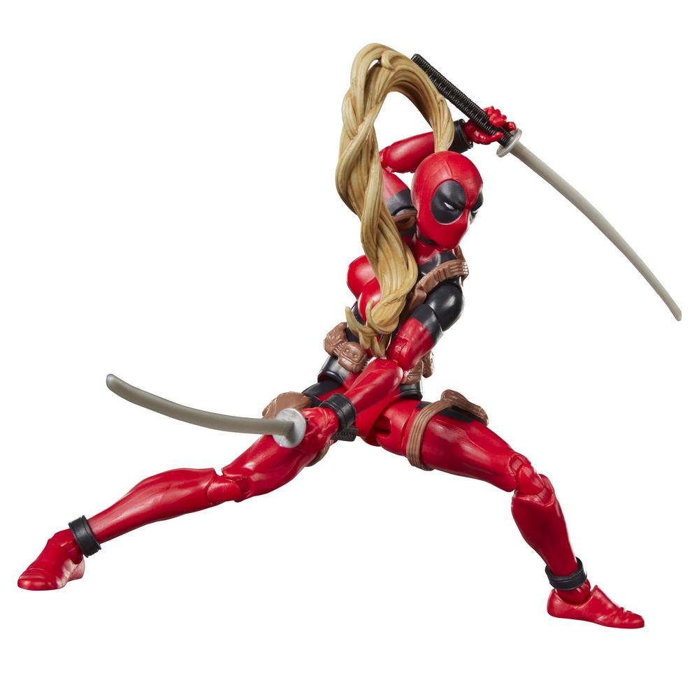 Figura hasbro marvel legends series build a figure marvel's box lady deadpool