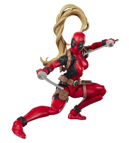 Figura hasbro marvel legends series build a figure marvel's box lady deadpool