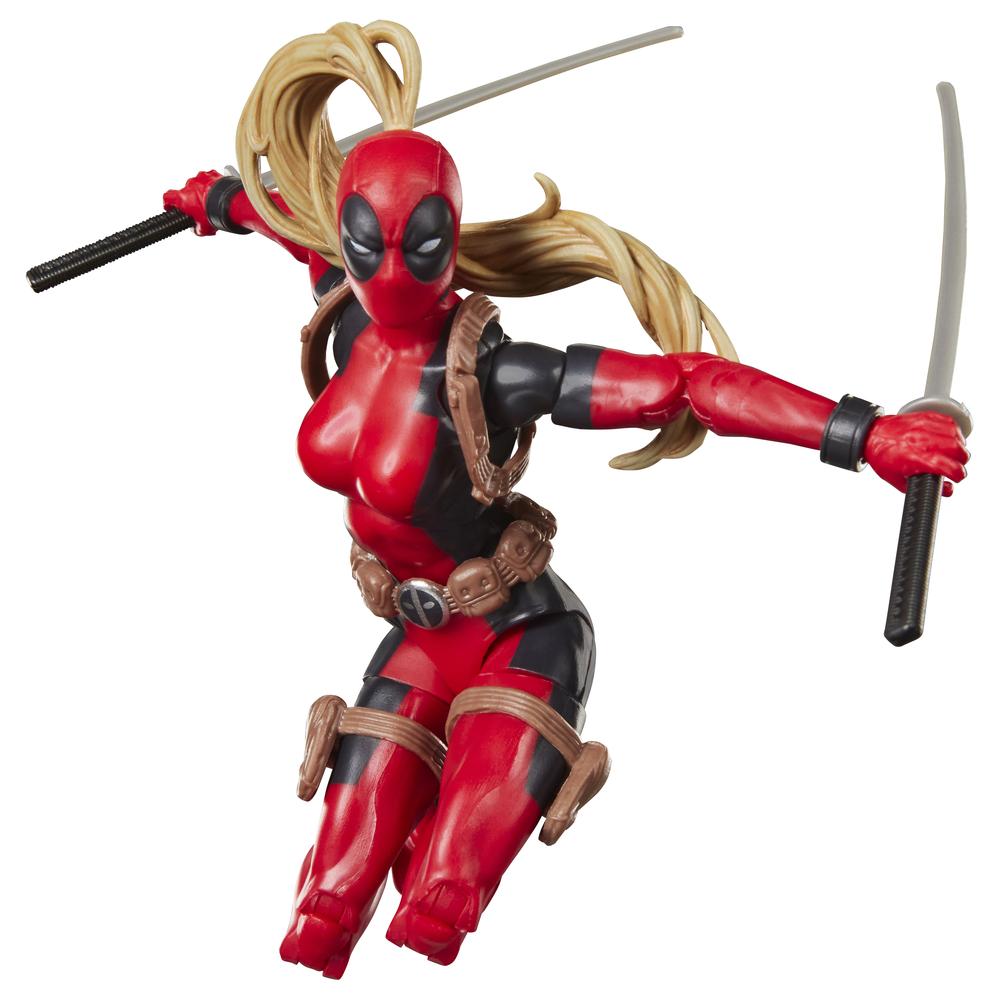 Figura hasbro marvel legends series build a figure marvel's box lady deadpool