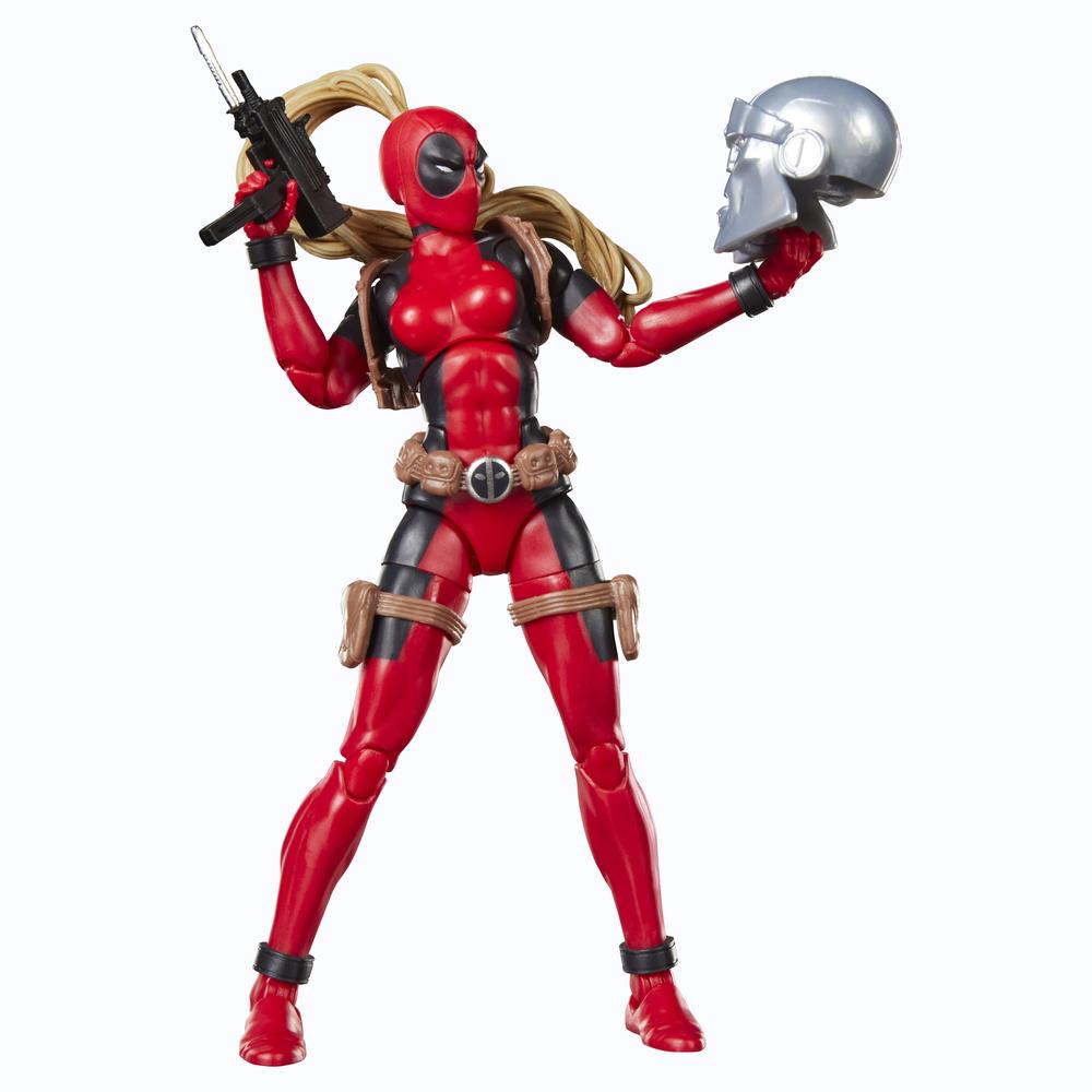 Figura hasbro marvel legends series build a figure marvel's box lady deadpool