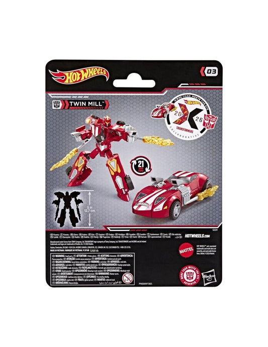 Figura hasbro transformers x hot wheels twin mill