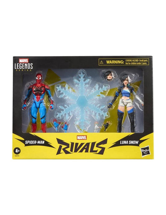 Figura hasbro marvel rivals spider - man & luna snow