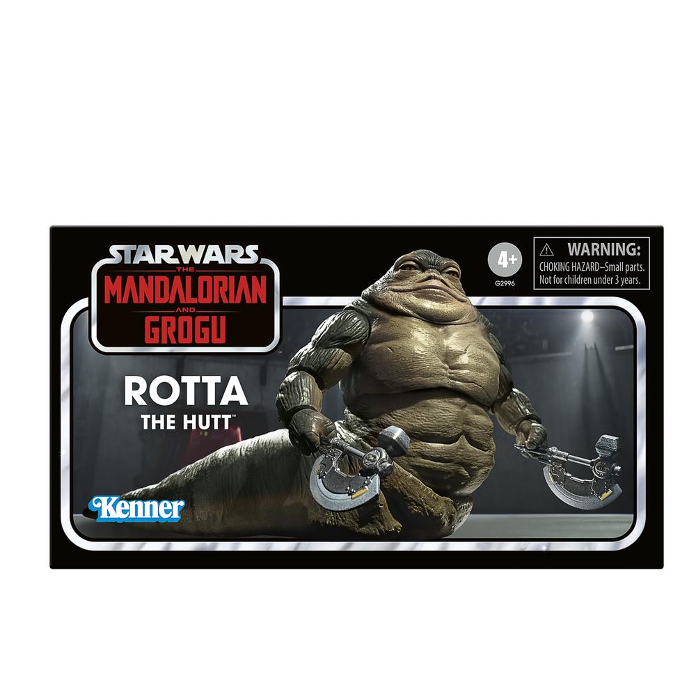 Figura hasbro star wars the mandalorian and grogu rotta the hutt
