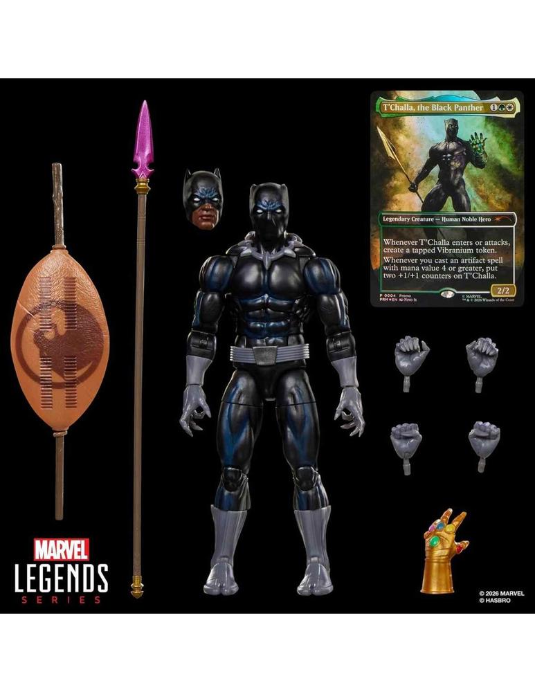 Figura hasbro marvel legends series x magic: the gathering black panther