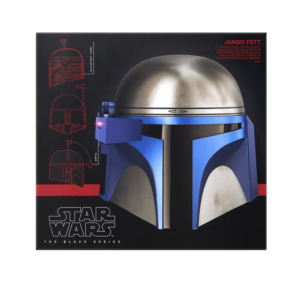 Réplica casco electrónico hasbro star wars the black series jango fett