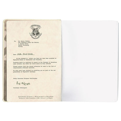 Carta hogwarts cuaderno tapa dura harry potter