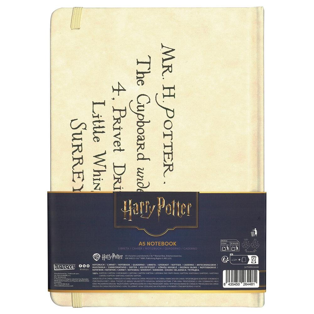 Carta hogwarts cuaderno tapa dura harry potter