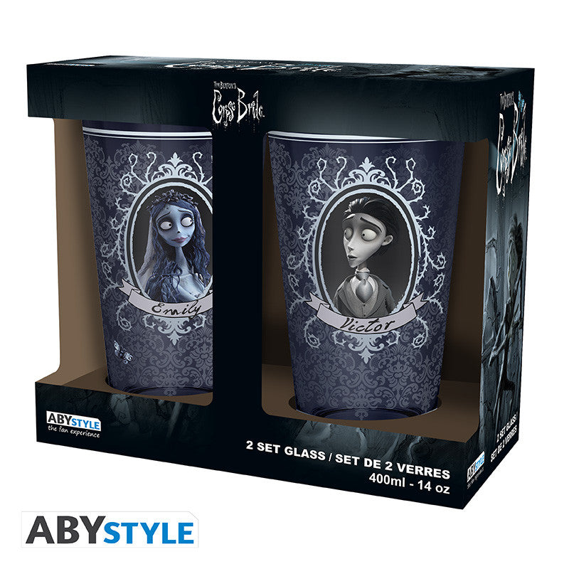 Juego de dos vasos la novia cadaver victor y emily
