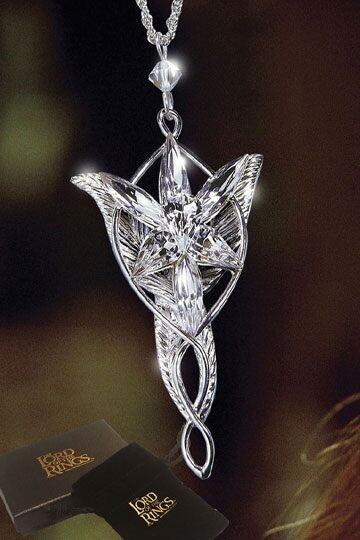 Replica El Señor de los Anillos Colgante Arwen´s Evenstar ( bañado en plata )