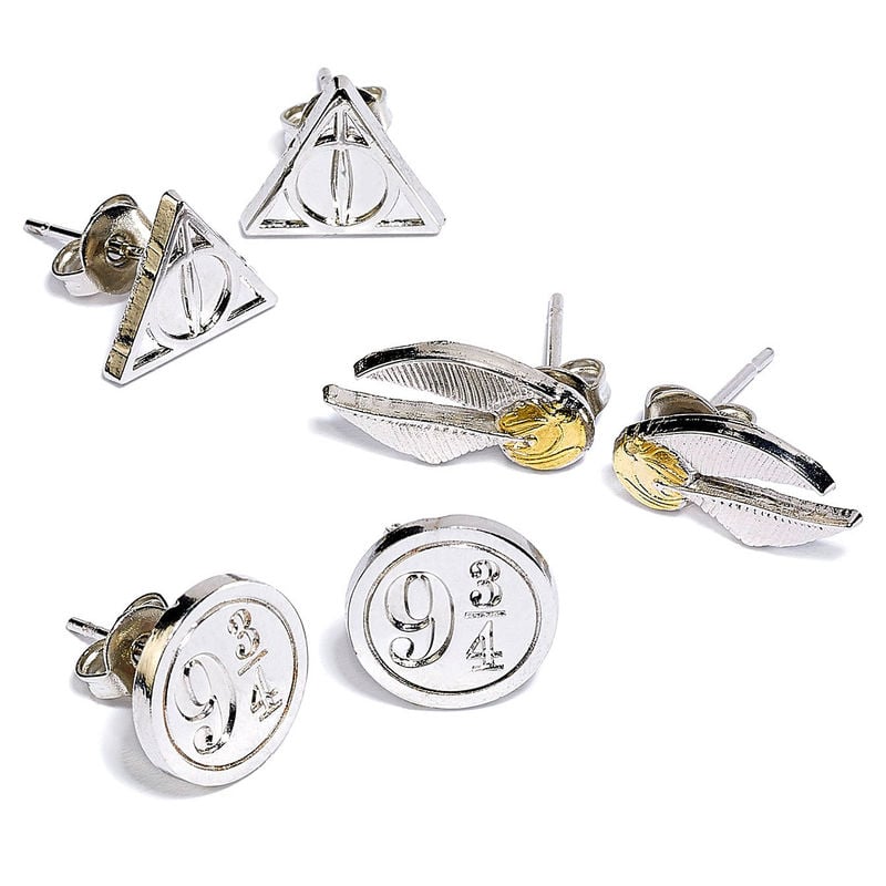 Set pendientes Deathly Hallows Golden Snitch Platform Harry Potter - imagen 4