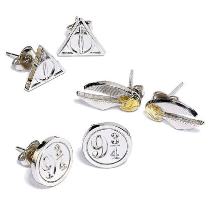 Set pendientes Deathly Hallows Golden Snitch Platform Harry Potter - imagen 4