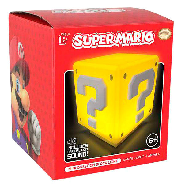 Lampara sonido Mini Question Block Super Mario Bros Nintendo