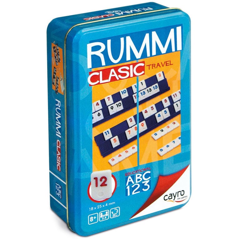 Juego Rummi viaje caja metalica