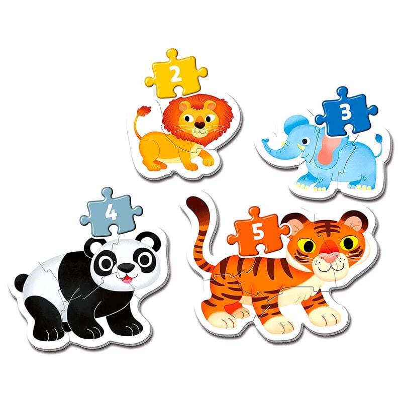 Puzzle My First Puzzle Wild Animals 3-6-9-12pzs - imagen 2
