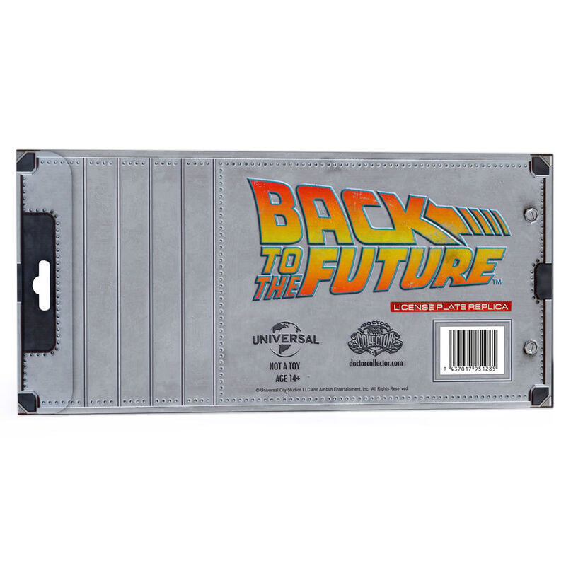 Replica matricula DeLorean Outatime Regreso al Futuro
