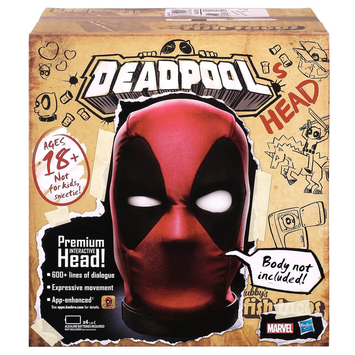 Cabeza Premium Interactiva Deadpool Marvel Legends Ingles - imagen 3