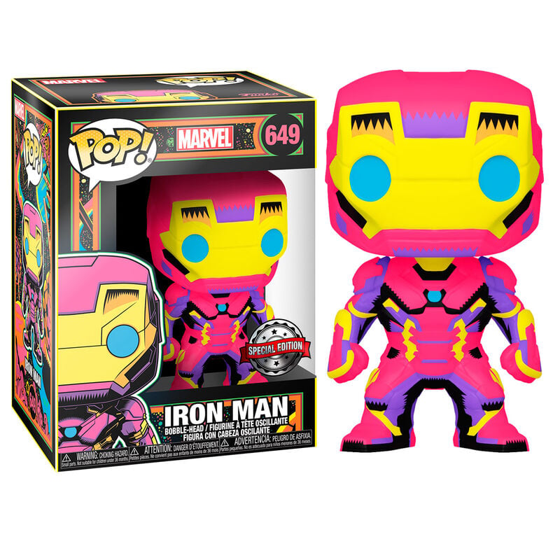 Figura POP Marvel Iron Man Black Light Exclusive - imagen 3