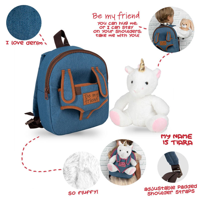 Mochila + peluche Unicornio Tiara 26cm - imagen 4