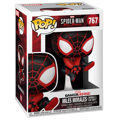 Figura POP Marvel Spiderman Miles Morales Bodega Cat Suit - imagen 3