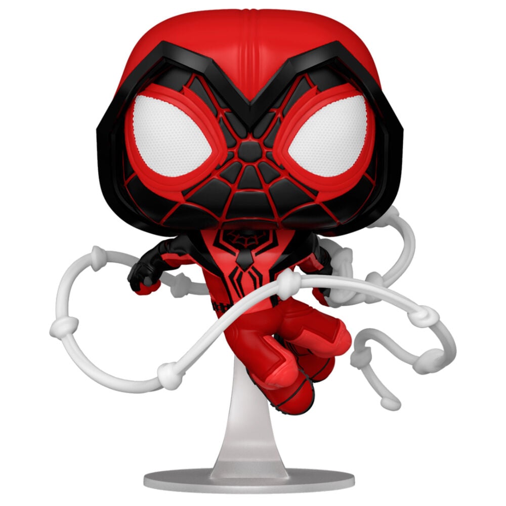Figura POP Marvel Spiderman Miles Morales Crimson Cowl Suit - imagen 3
