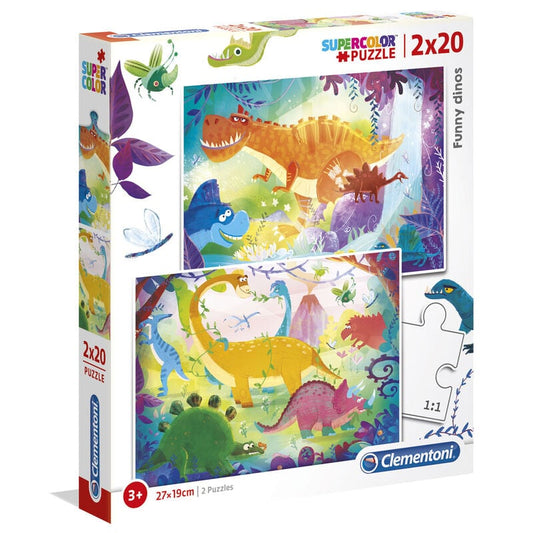 Puzzle Dinosaurios 2x20pzs - imagen 2