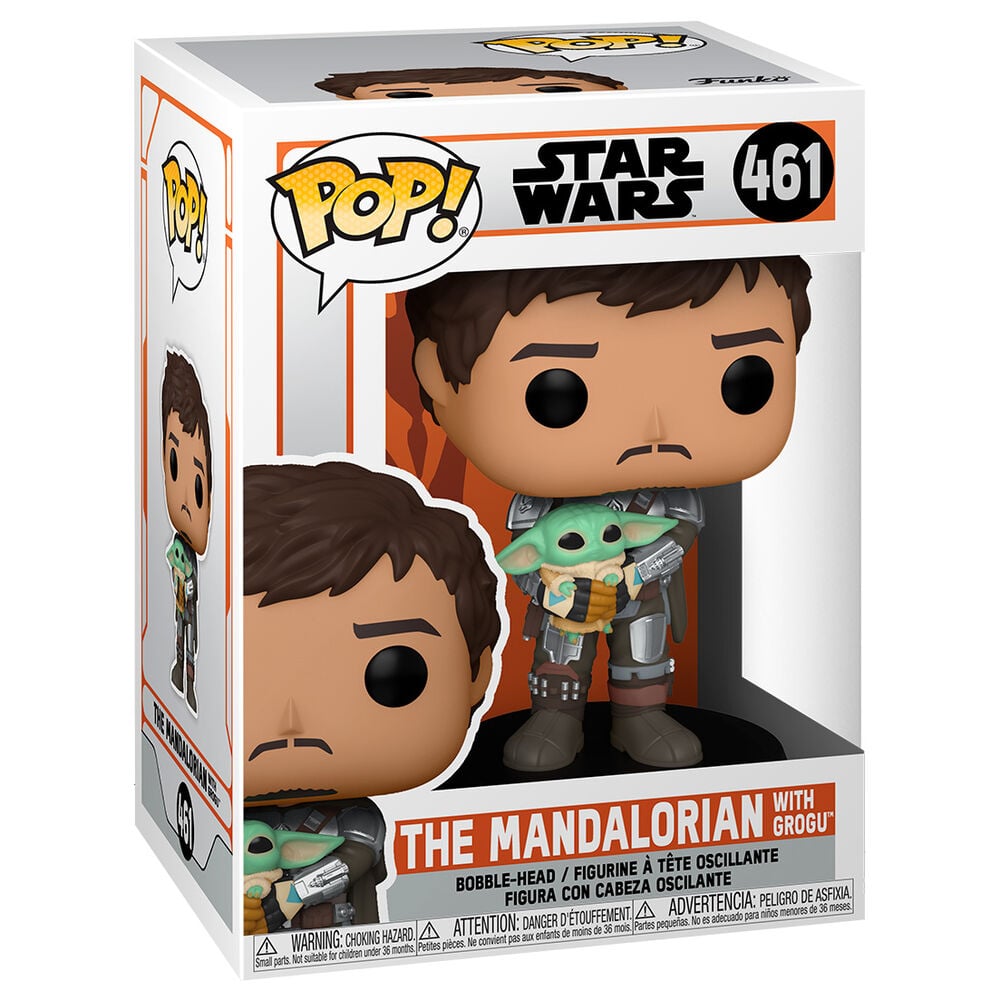 Figura POP Star Wars Mandalorian Mando Holding Child - imagen 2