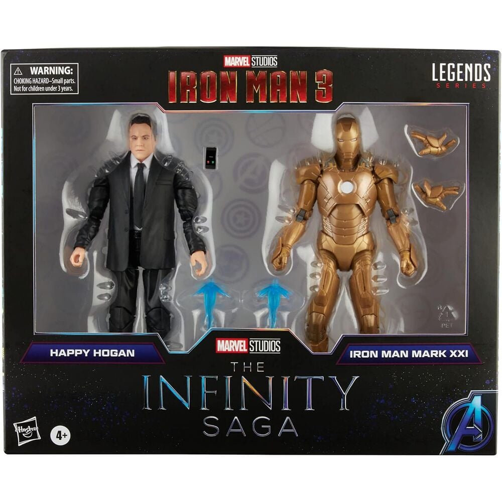 Blister 2 figuras Happy Hogan and Iron Man Mark XXI Iron Man 3 The Infinity