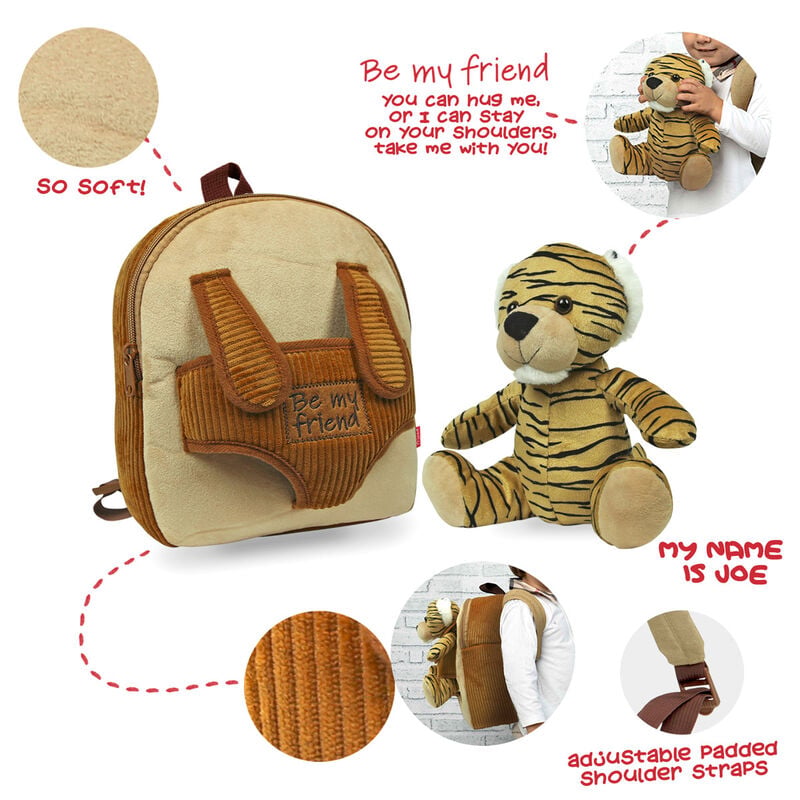 Mochila + peluche Tigre Joe 26cm - imagen 2