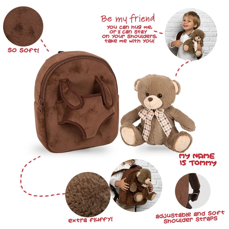 Mochila + peluche Oso Tommy 26cm - imagen 5