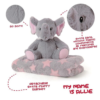 Peluche + Manta suave Elefante Allie 22cm - imagen 3