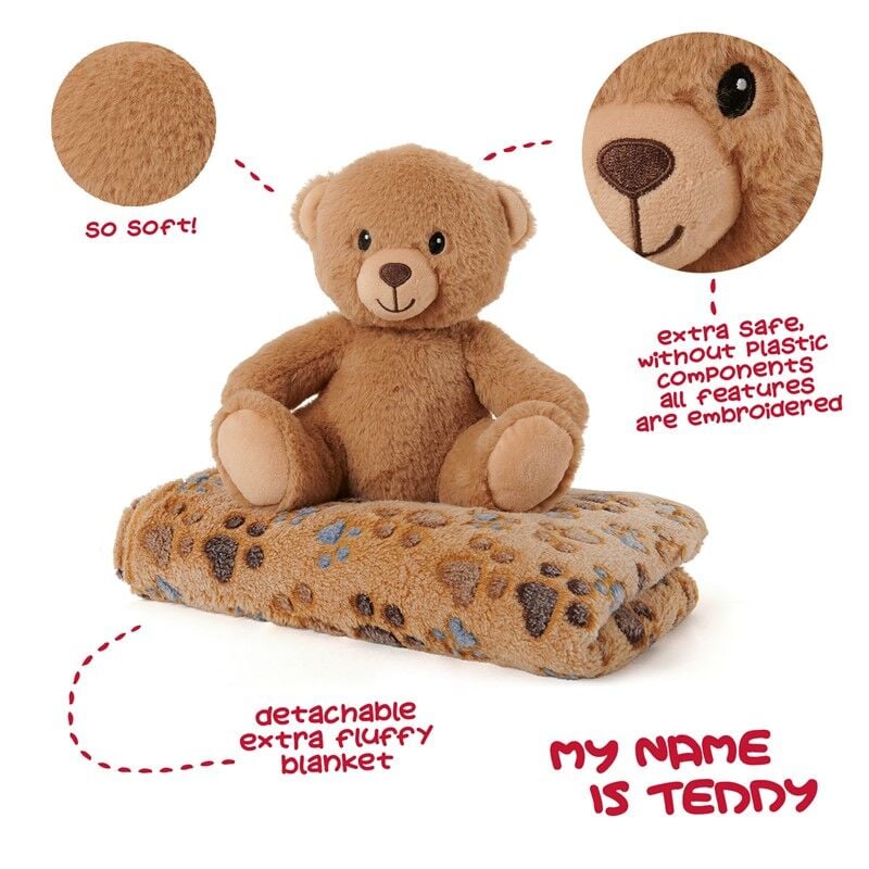 Peluche + manta suave Oso Teddy 22cm - imagen 3