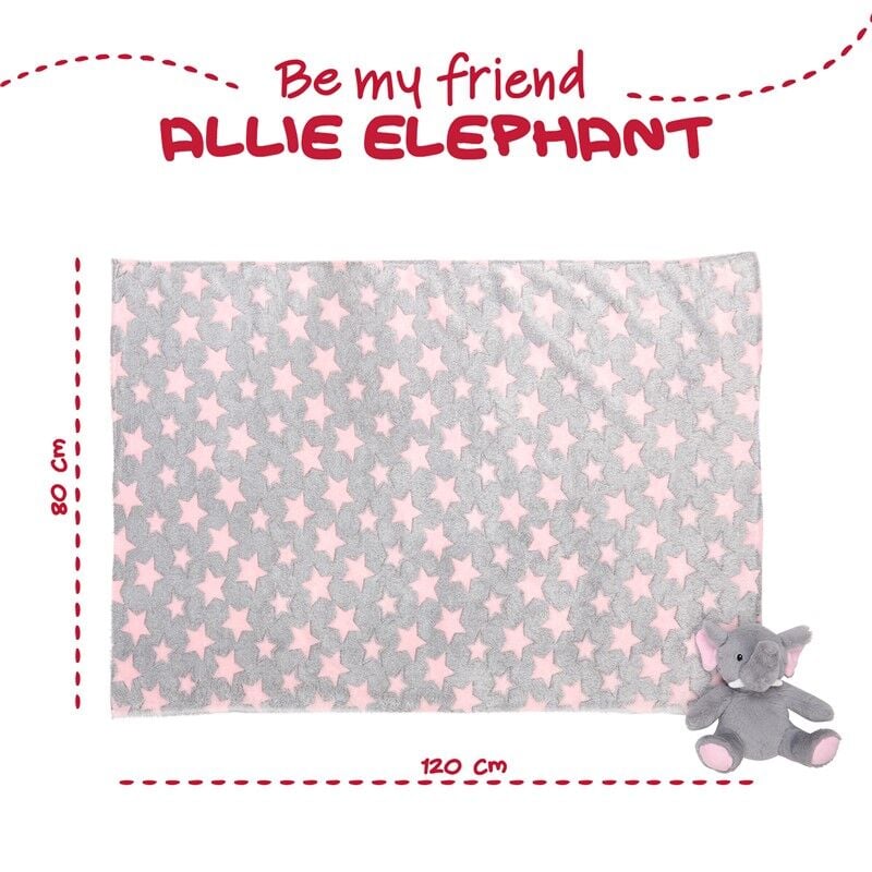 Peluche + Manta suave Elefante Allie 22cm - imagen 4