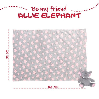 Peluche + Manta suave Elefante Allie 22cm - imagen 4
