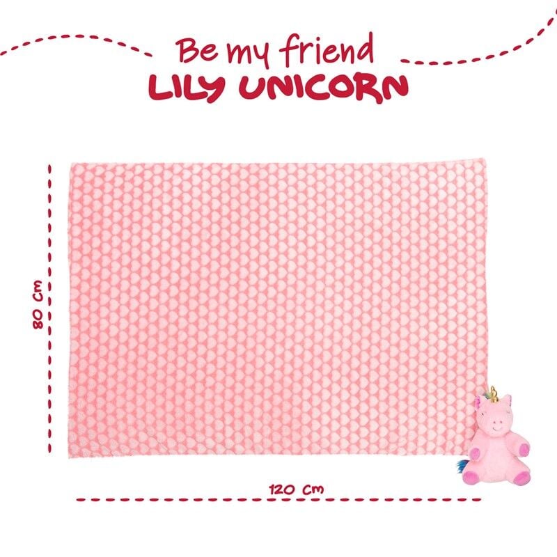 Peluche + Manta suave Unicornio Lily 22cm - imagen 4