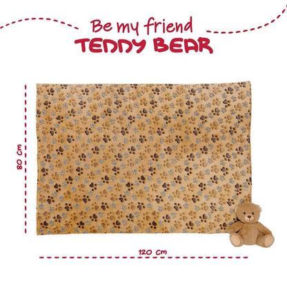 Peluche + manta suave Oso Teddy 22cm - imagen 4