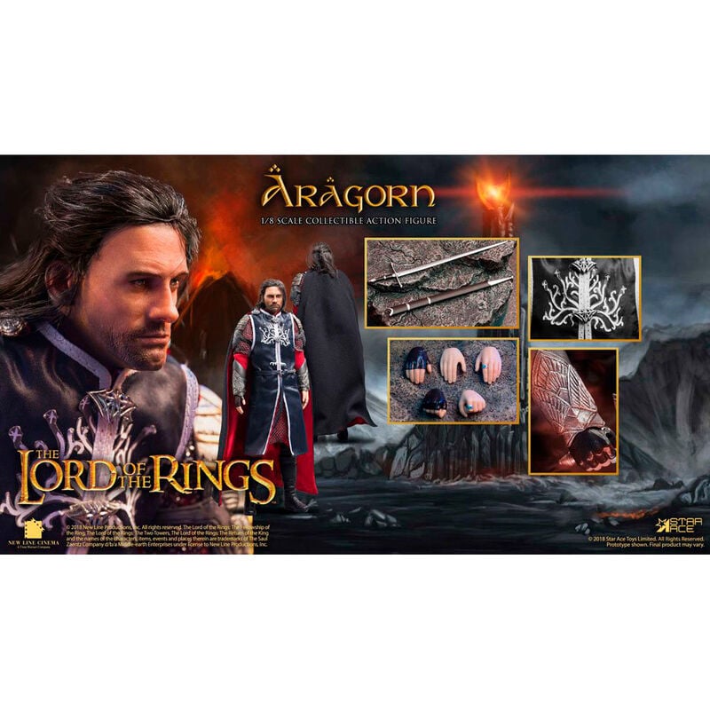 Figura Real Master Aragorn El Señor de los Anillos 23cm - imagen 6