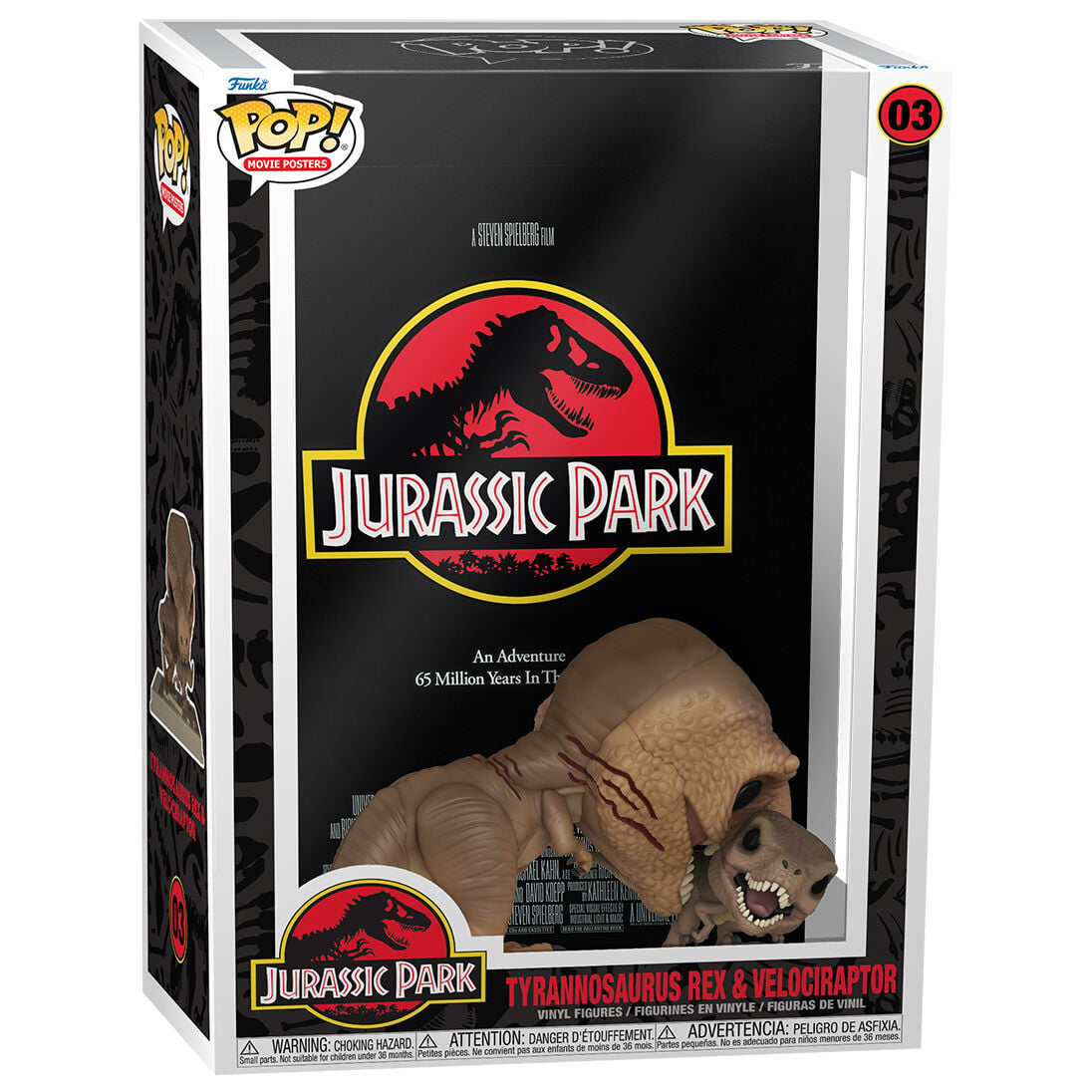 Figura POP Movie Poster Jurassic Park Tyrannosaurus Rex and Velociraptor - imagen 3