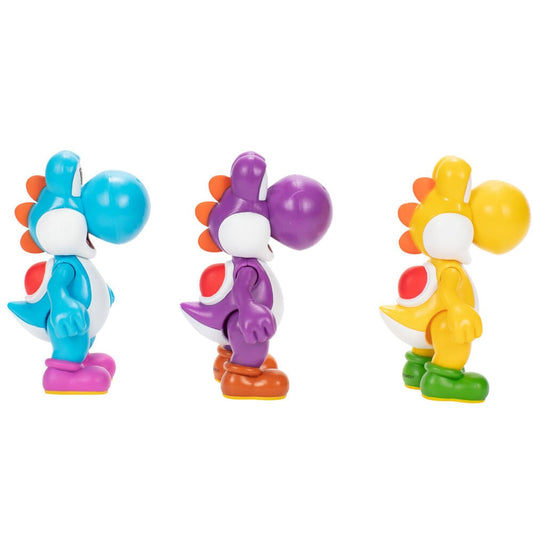 Blister 3 figuras Yoshi Super Mario Bros 10cm - imagen 4