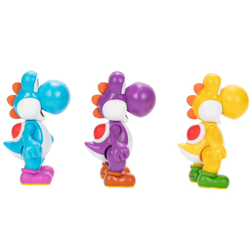Blister 3 figuras Yoshi Super Mario Bros 10cm