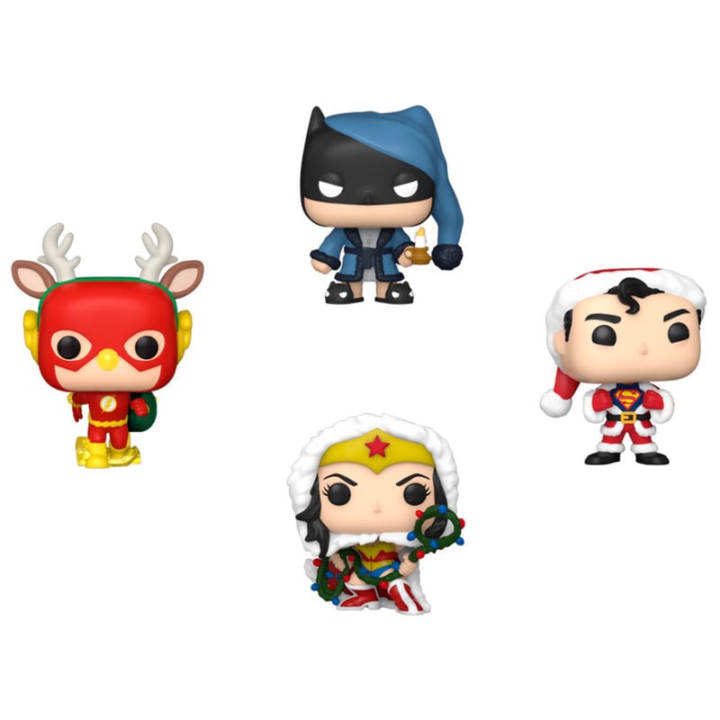Arbol con 4 figuras Pocket POP DC Comics Happy Holidays - imagen 2