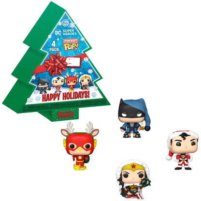 Arbol con 4 figuras Pocket POP DC Comics Happy Holidays - imagen 3