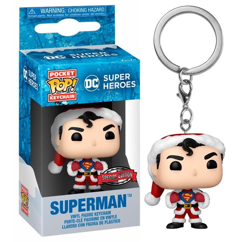 Llavero Pocket POP DC Comics Holiday Superman Exclusive - imagen 3