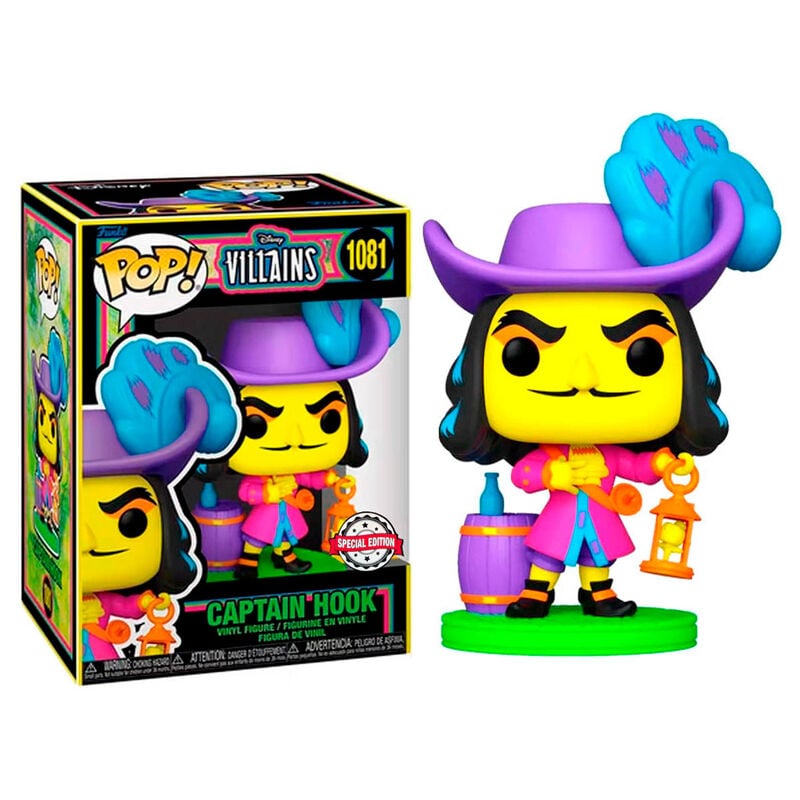Figura POP Disney Villains Hook Black Light Exclusive - imagen 3