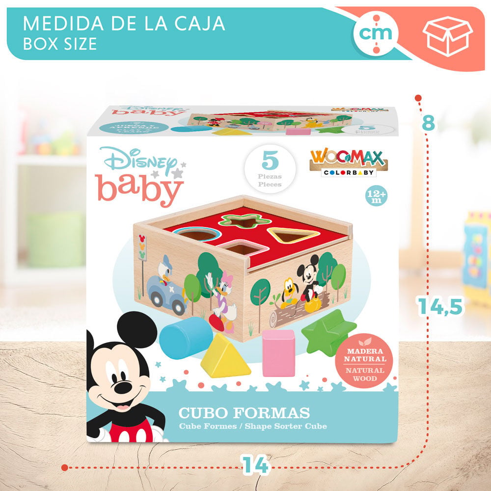 Cubo formas madera Mickey Minnie Disney - imagen 6