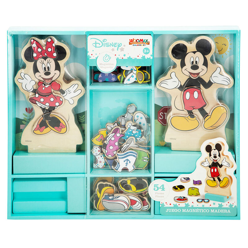 Juego magnetico madera vestidos Minnie Disney