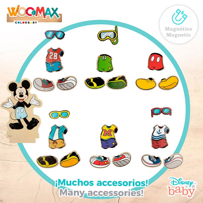 Juego magnetico madera vestidos Minnie Disney - imagen 3