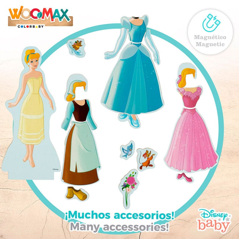 Juego magnetico madera vestidos Cenicienta Disney - imagen 3